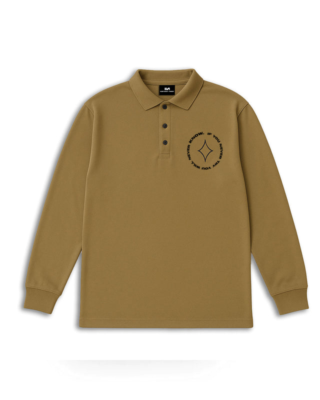 Oversized Polo T-shirt - Pirate Brown