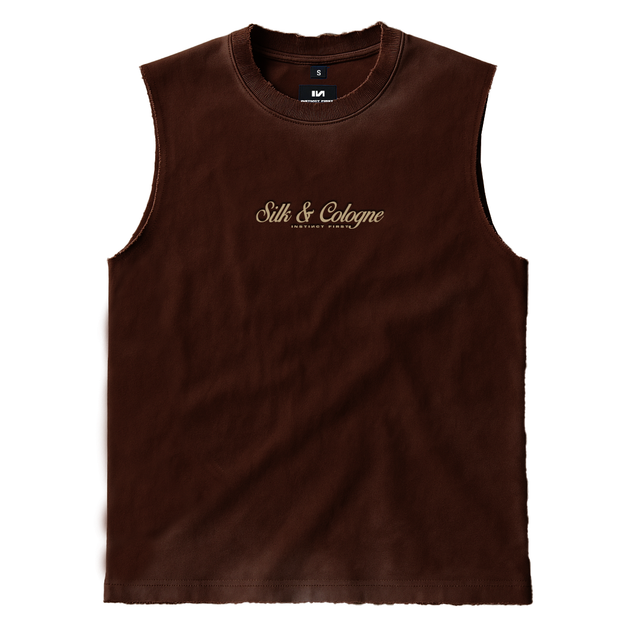 Silk and Cologne - Sleeveless T-Shirt (Coffee Brown)