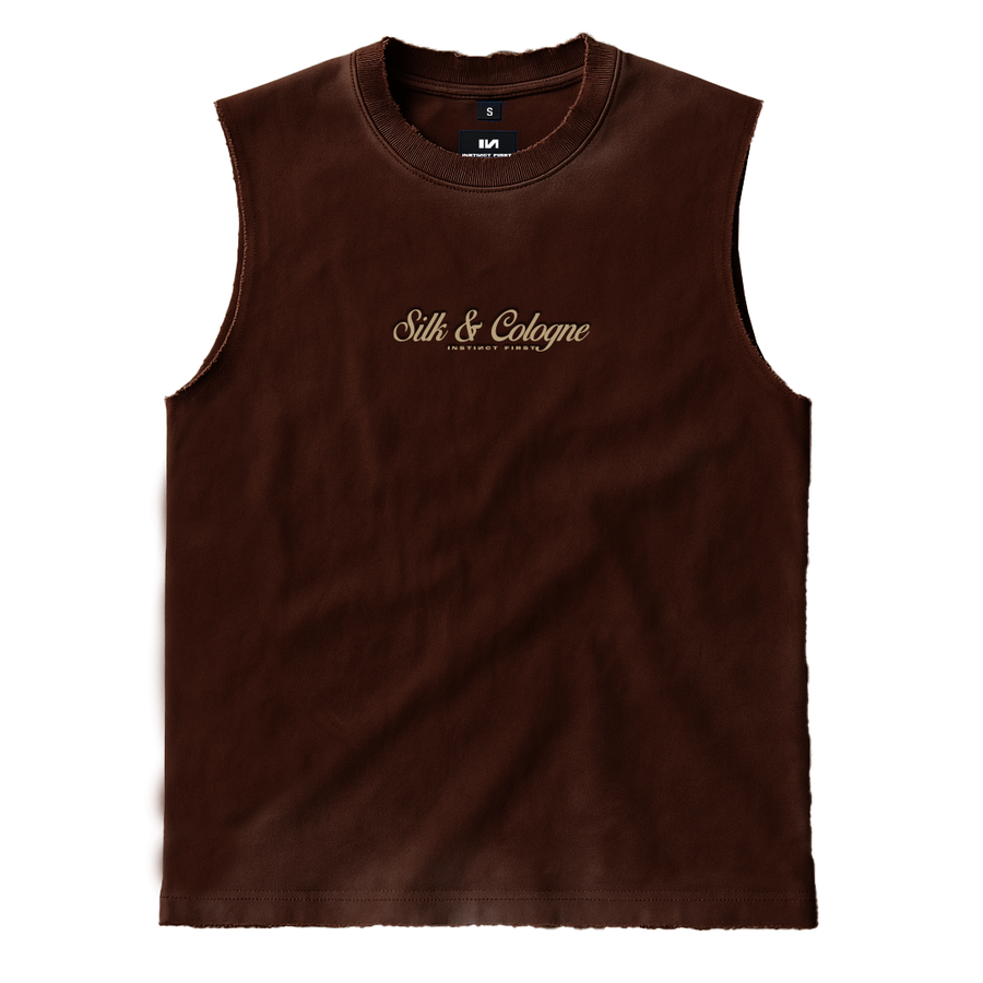Silk and Cologne - Sleeveless T-Shirt (Coffee Brown)