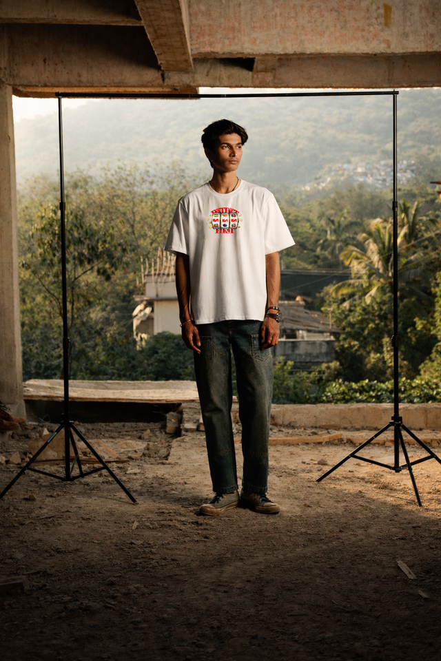 Slot Machine - Relaxed Fit Tshirt (White)