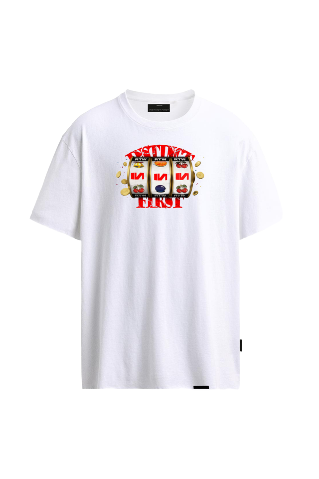Slot Machine - Relaxed Fit Tshirt (White)