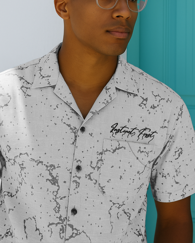Splatter Shirt - Relaxed Fit (White)