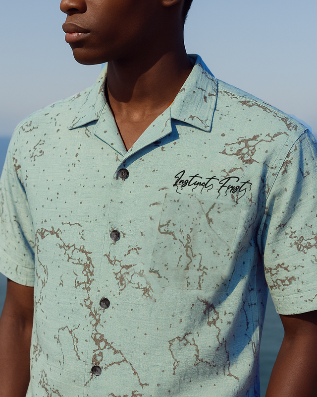 Splatter Shirt - Relaxed Fit (Blue)