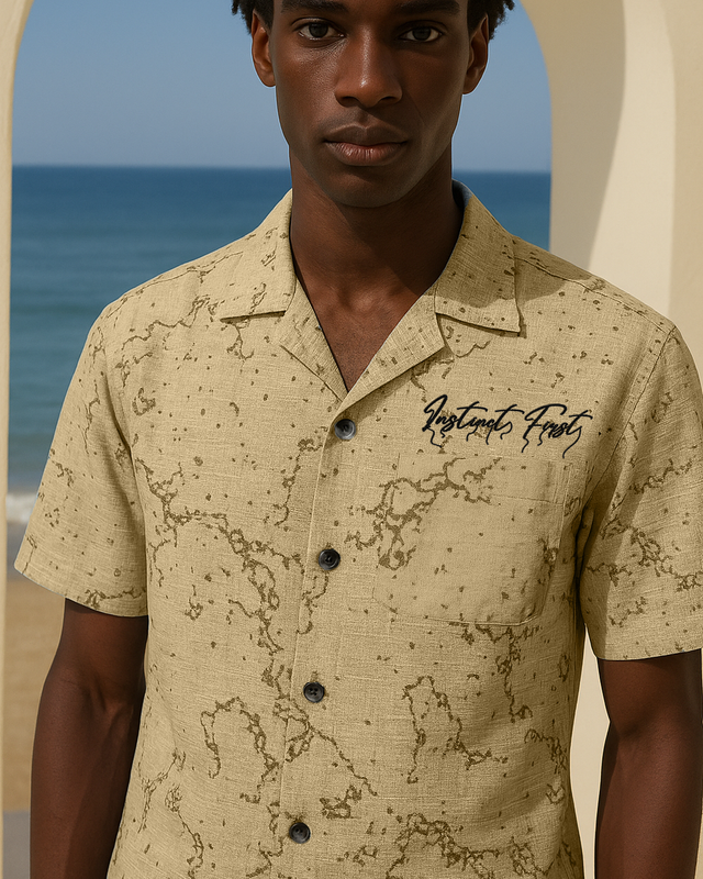 Splatter Shirt - Relaxed Fit (Camel Brown)