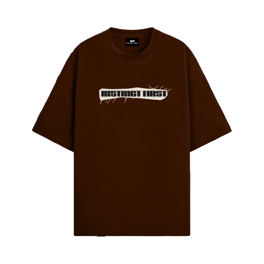 Tribal - Oversized T-Shirt (Coffee)