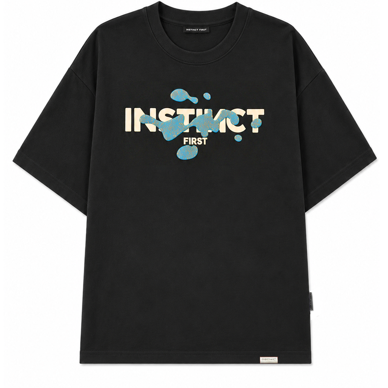 Splash of Instincts - Oversized T-Shirt (Black)