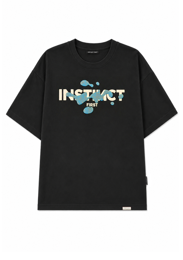 Splash of Instincts - Oversized T-Shirt (Black)