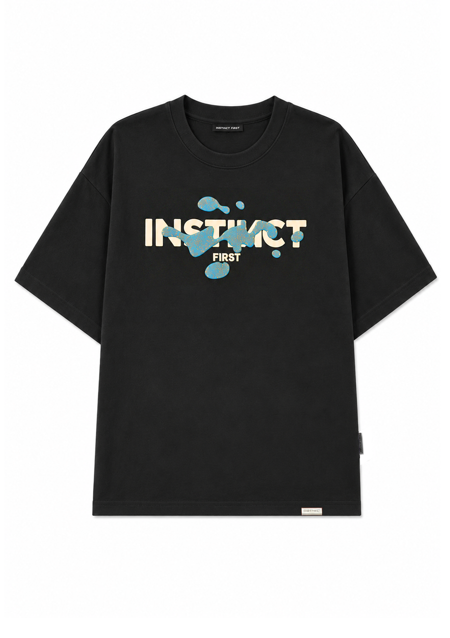 Splash of Instincts - Oversized T-Shirt (Black)