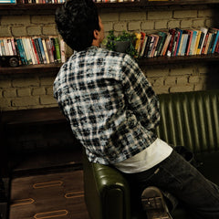 The Solo Zipper  Shirt - (Washed Blue)
