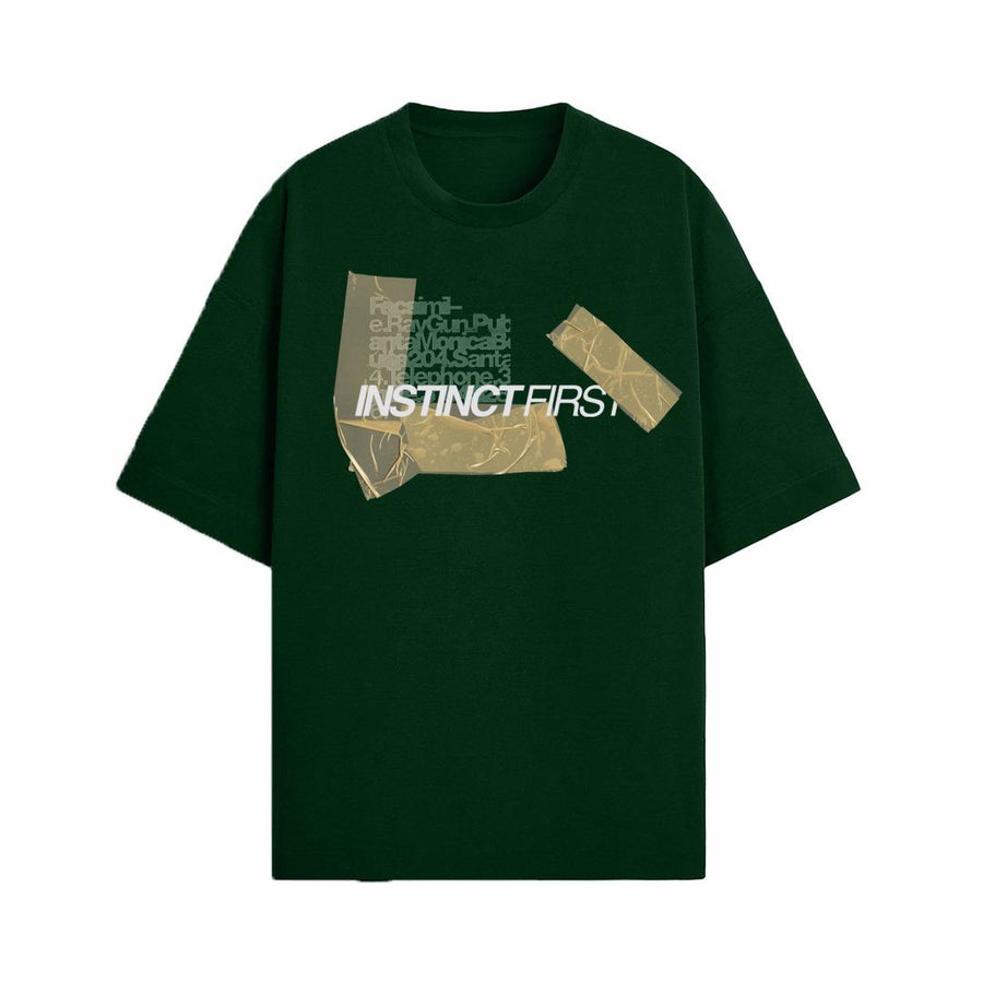 Duct Tape Oversized T-Shirt  - (Bottle Green)
