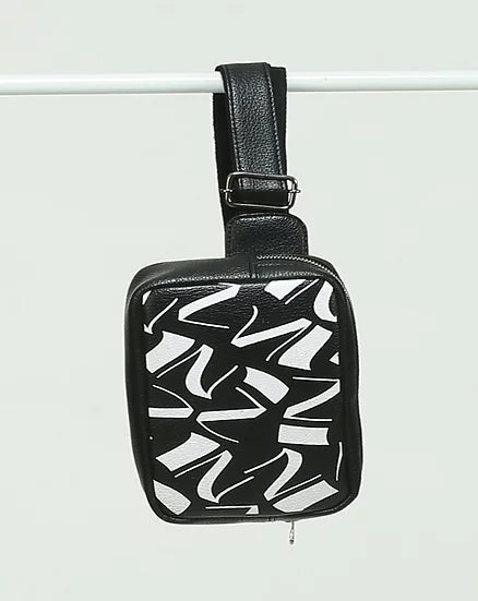 Belt Bag - Sling Bag - Black And White - Instinct First
