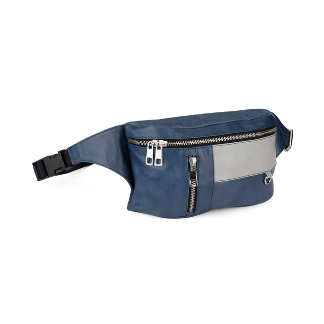 Leather Belt Bag Blue