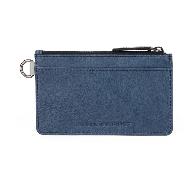 leather cardholder - blue - instinct first