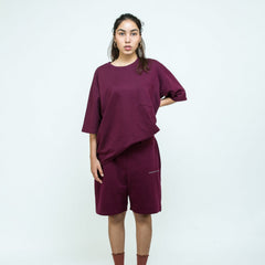 Oversized Shorts - Wilderness Wine - Instinct First