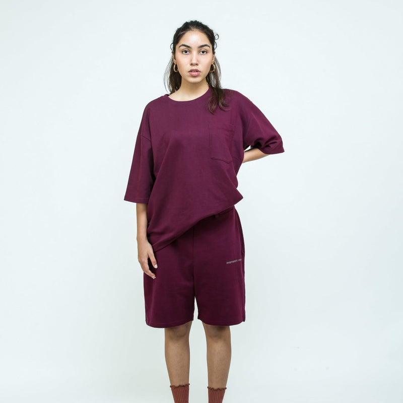 Oversized Shorts - Wilderness Wine - Instinct First