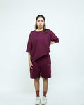Oversized Shorts - Wilderness Wine - Instinct First