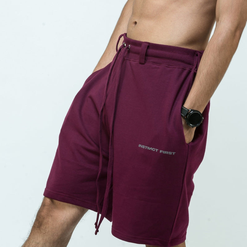 Oversized Shorts - Wilderness Wine - Instinct First