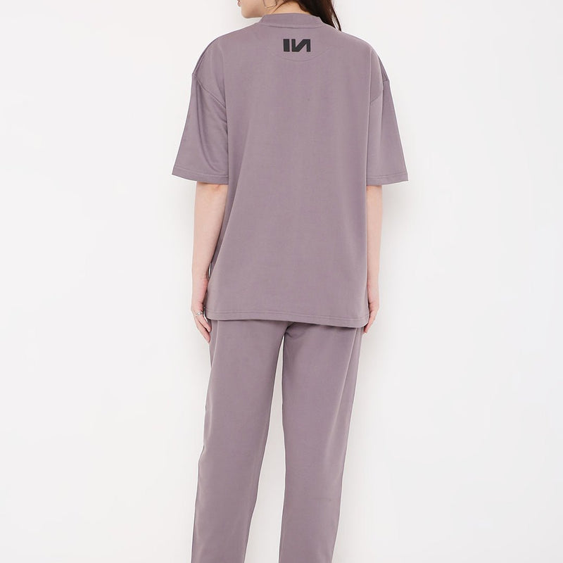 Purple Oversized T-shirts 