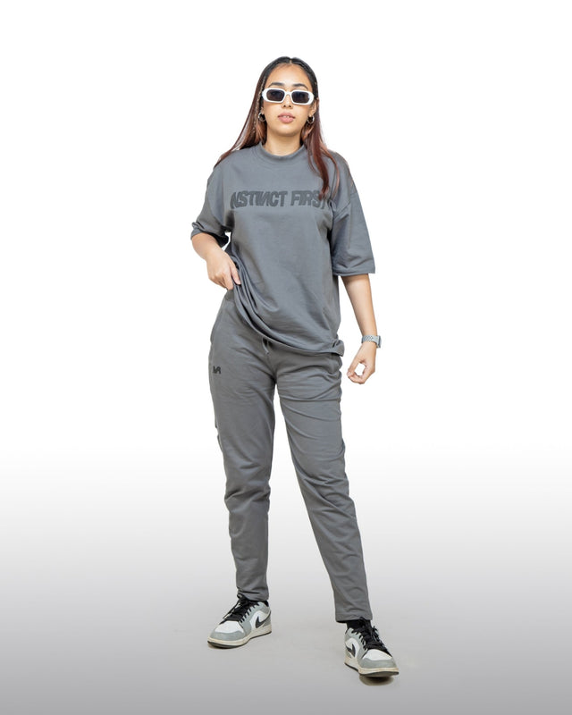 Oversized T-shirts - Steel Grey - Instinct First
